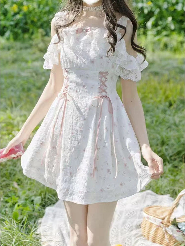Fairy Meadow Lace Sling Dress