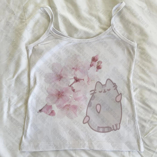 Y2k Floral Grunge Crop