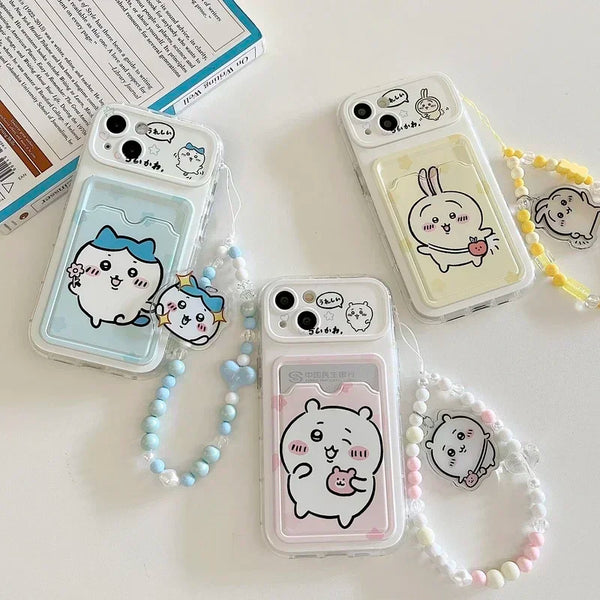 Chiikawa iPhone Case with Card Pocket