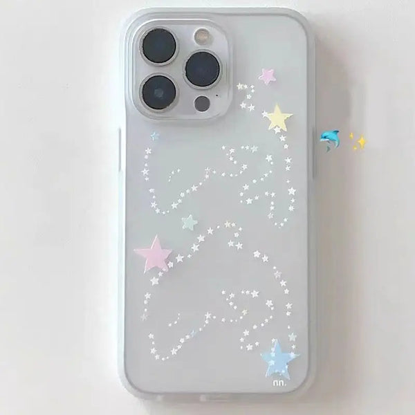 Kawaii Stars Dolphin iPhone Case