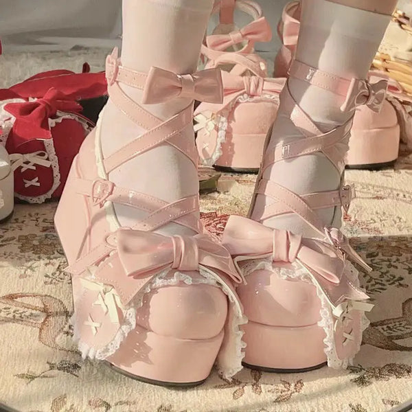 Lolita Bowknot Platform Shoes