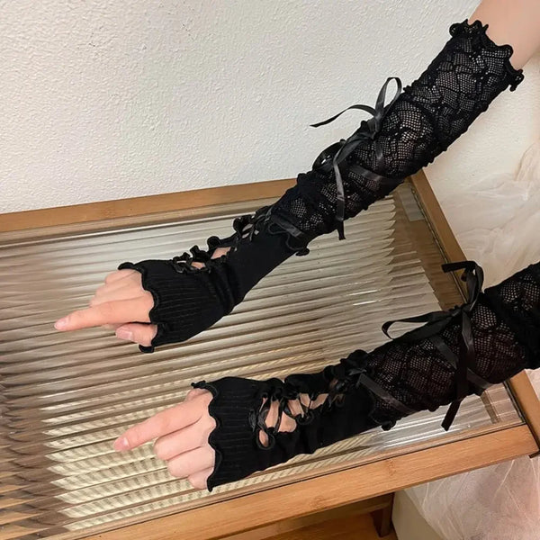 Elegant Lolita Gothic Lace Gloves