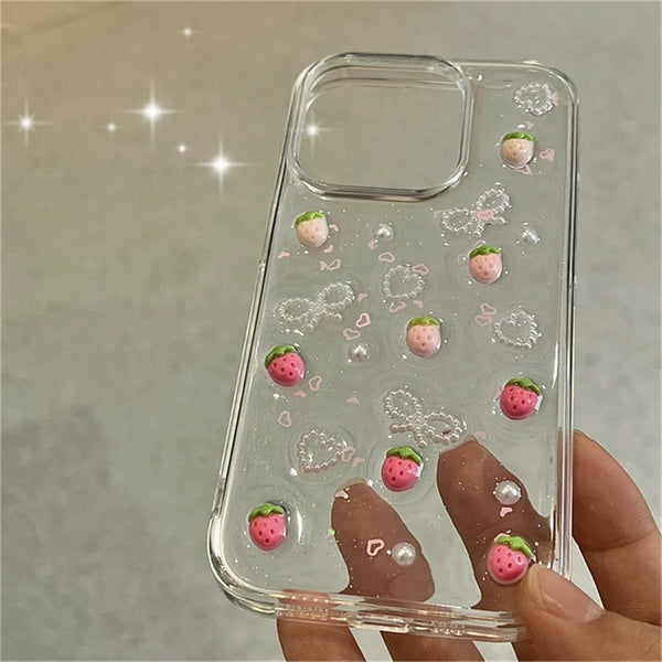 Strawberry Glitter iPhone Case
