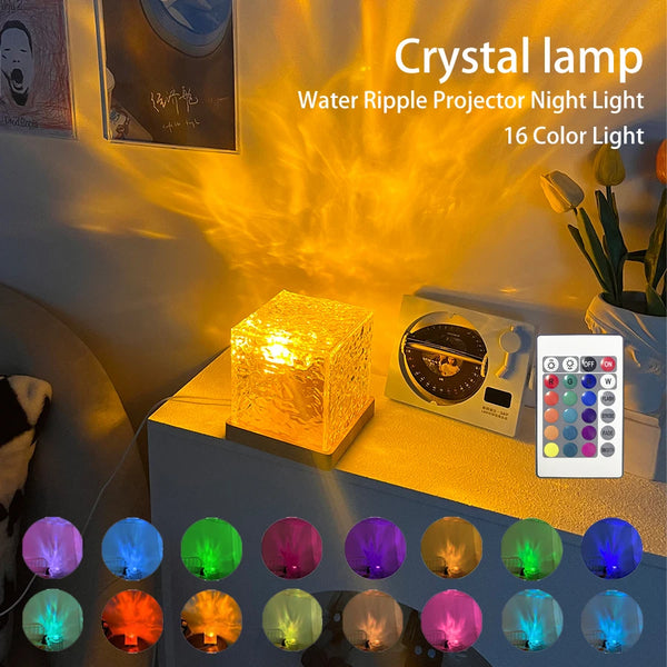 Ocean Wave Aurora Projector Light Lamp  Remote RGB Dimmable