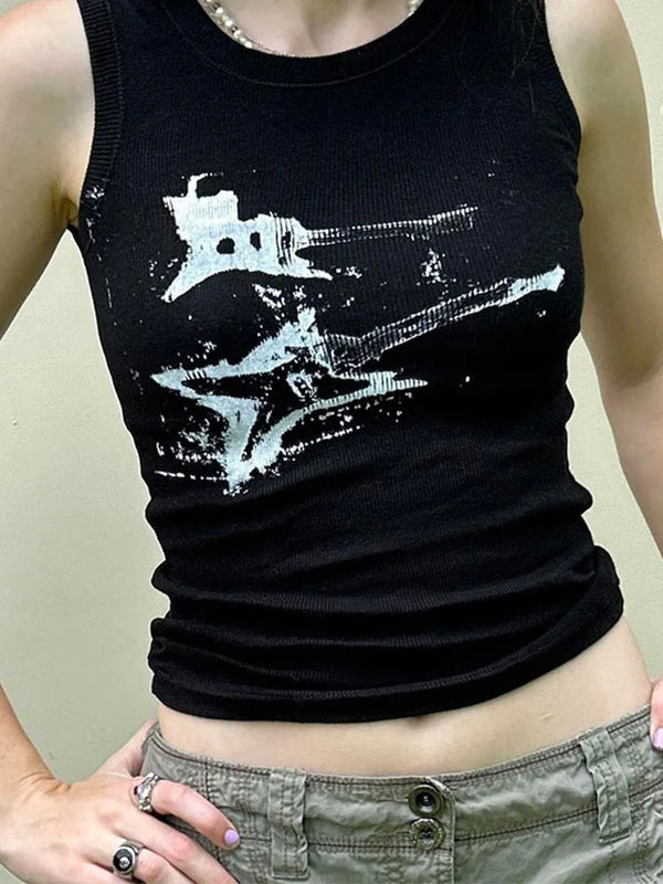 Gothic Tank Top Y2K