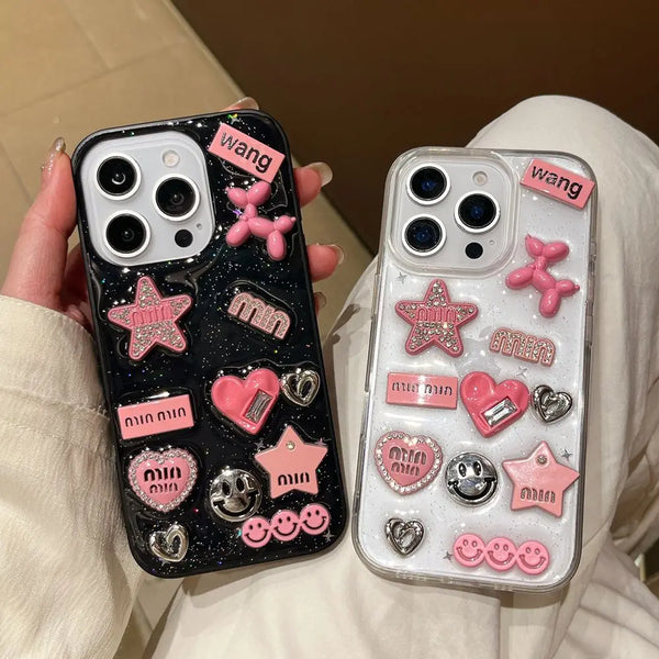 Heart Y2K Star iPhone Case