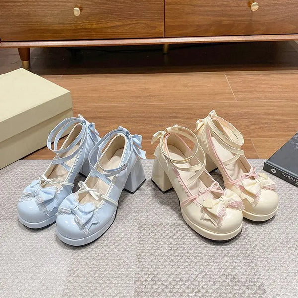 High Heels with Cross Strap Princess Style
