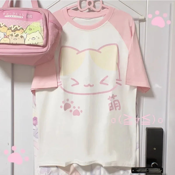 Oversized Kitty Y2k Top