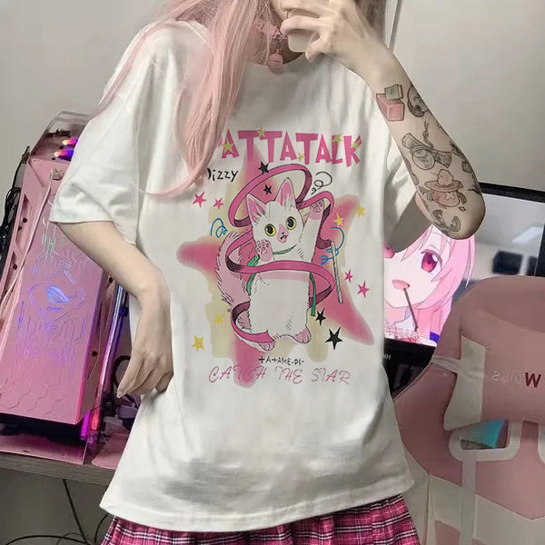 Y2k Cat T shirt