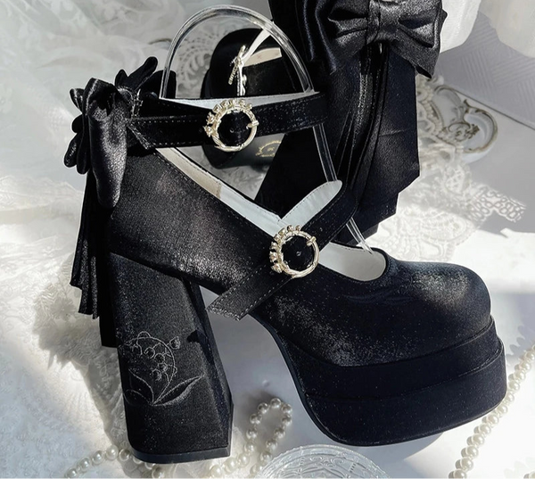 Platform High Heel Lolita Shoes & Bow