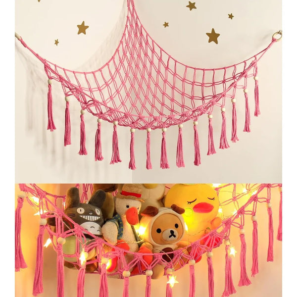 Wall Hammock Storage Plush Net