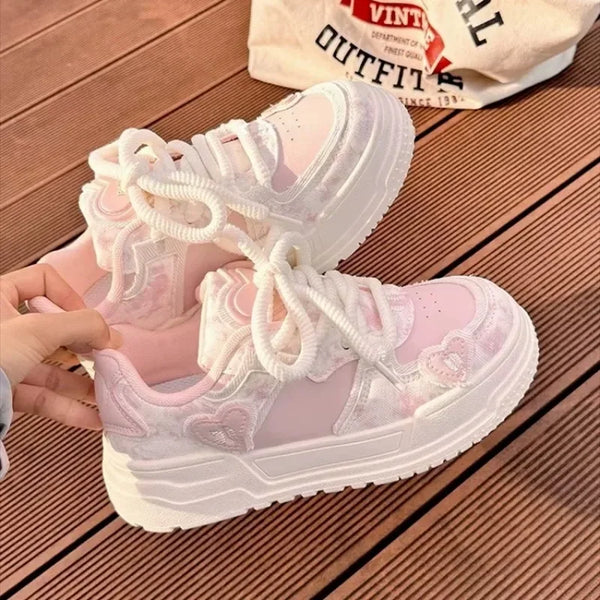 Heart Pink Sneakers